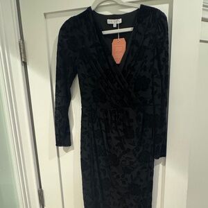 Ivy City Co Black Velvet Cocktail Dress – NWT – Size S